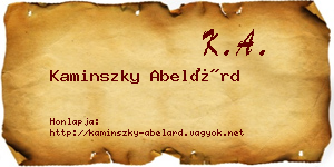 Kaminszky Abelárd névjegykártya